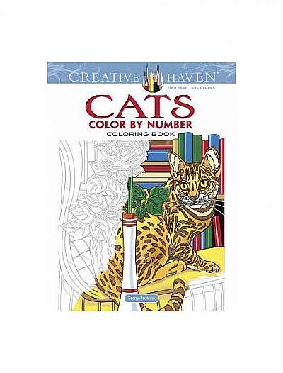 Creative Haven Cats Color by Number Coloring Book