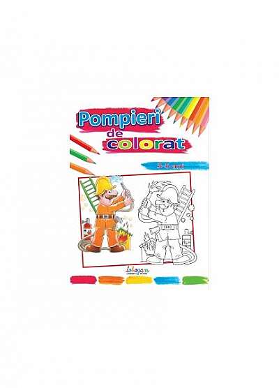 Coperta cărții Pompieri de colorat (3-5 ani)