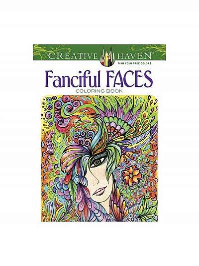 Creative Haven Fanciful Faces Coloring Book