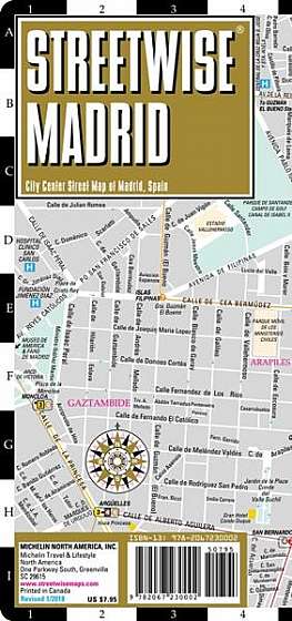 Streetwise Madrid Map - Laminated City Center Street Map of Madrid, Spain