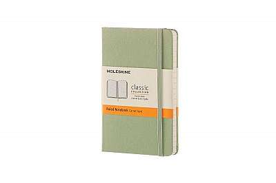 Moleskine Classic Notebook, Pocket, Ruled, Willow Green, Hard Cover (3.5 X 5.5)