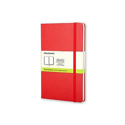 Moleskine Classic Red Notebook, Plain Large
