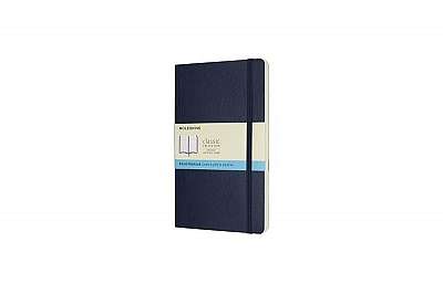 Moleskine Classic Notebook, Large, Dotted, Sapphire Blue, Soft Cover (5 X 8.25)
