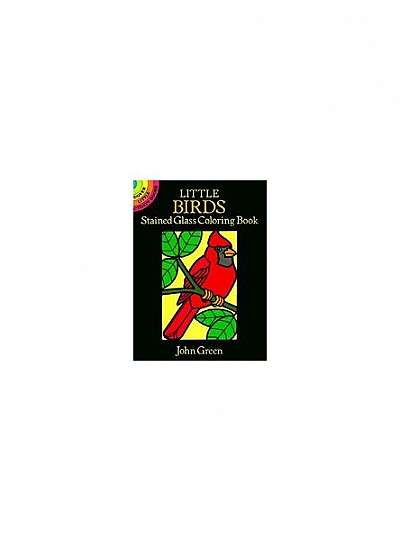 Coperta cărții Little Birds Stained Glass Coloring Book