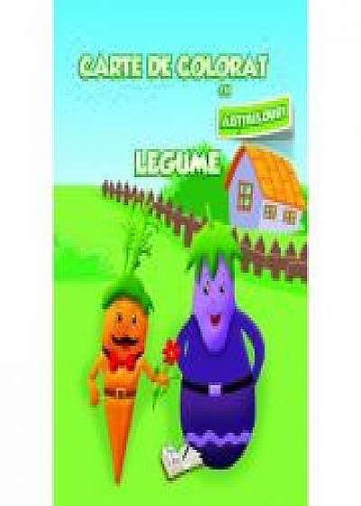 Coperta cărții Carte de colorat cu abtibilduri. Legume