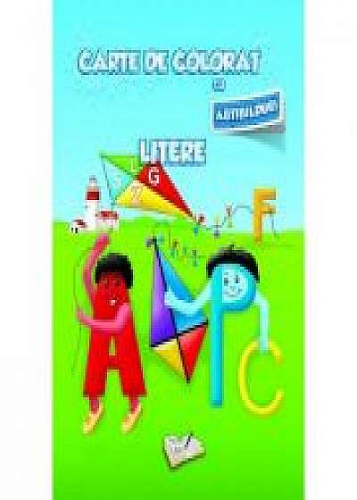 Coperta cărții Carte de colorat cu abtibilduri. Litere