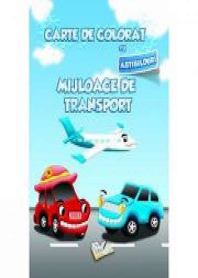 Coperta cărții Carte de colorat cu abtibilduri. Mijloace de Transport
