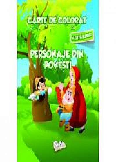 Coperta cărții Carte de colorat cu abtibilduri. Personaje din Poveste