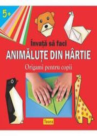 INVATA SA FACI ANIMALUTE DIN HARTIE- Origami pentru copii- varsta 5+ de Diana Rotaru (1402)