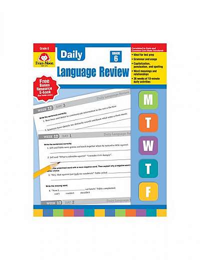 Coperta cărții Daily Language Review, Grade 6+