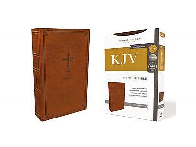 Kjv, Thinline Bible, Leathersoft, Brown, Red Letter Edition, Comfort Print