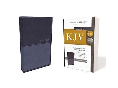 Kjv, Value Thinline Bible, Compact, Leathersoft, Blue, Red Letter Edition, Comfort Print