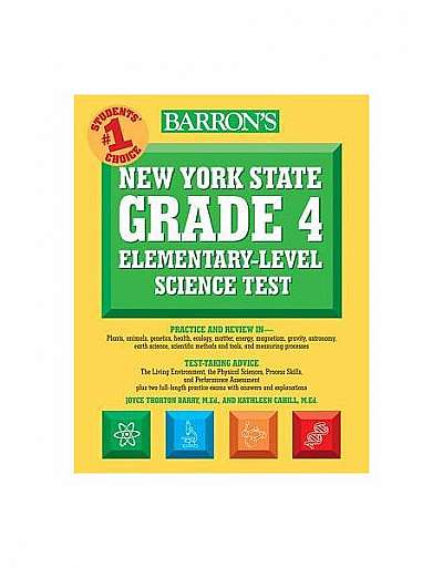 Coperta cărții Barron's New York State Grade 4 Elementary-Level Science Test