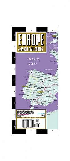 Streetwise Europe & Major Rail Routes Laminated Map