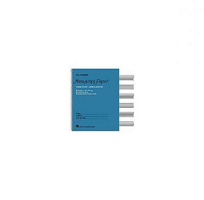Coperta cărții Wide Staff Wirebound Manuscript Paper (Aqua Cover)
