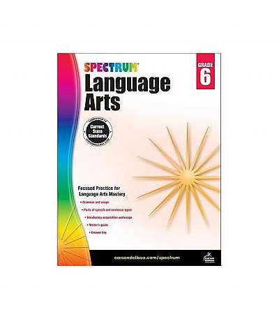 Coperta cărții Spectrum Language Arts, Grade 6