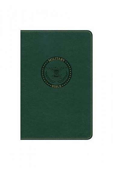 CSB Military Bible, Green Leathertouch