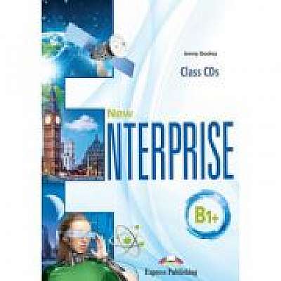 Coperta cărții Curs limba engleza New Enterprise B1+ Audio Set 4 CD de Jenny Dooley