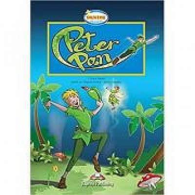 Literatura adaptata pentru copii Peter Pan cu cross-platform app.