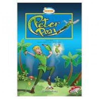 Literatura adaptata pentru copii Peter Pan cu cross-platform app.