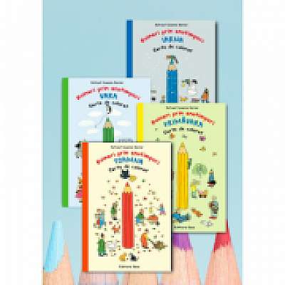 Pachet carti de colorat Hoinari prin anotimpuri, 4 volume