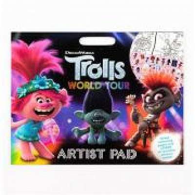 Trolls 2 Artist Pad - Set de colorat cu autocolante