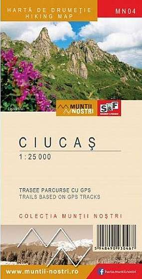 Munții Ciucaș. Hartă de drumeție - Munții noștri