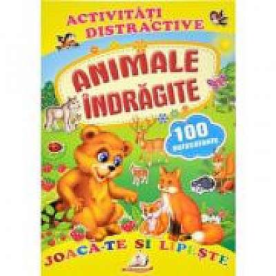 Coperta cărții Activitati distractive. Animale indragite. 100 autocolante