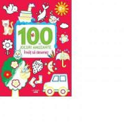 Coperta cărții 100 de jocuri amuzante. Invat sa desenez