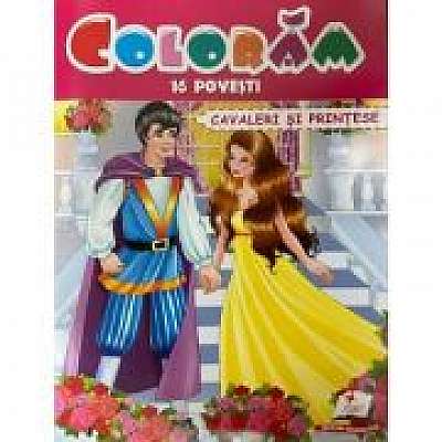 Coperta cărții Coloram 16 povesti. Cavaleri si printese