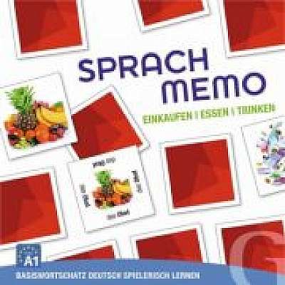 Sprachmemo Deutsch Einkaufen, Essen, Trinken Sprachspiel A1