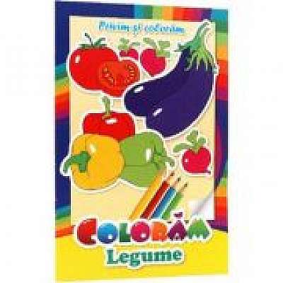 Coperta cărții Privim si coloram. Coloram legume