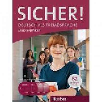 Sicher! B2 Medienpaket 2 Audio-CDs und 2 DVDs zum Kursbuch - Dr. Michaela Perlmann-Balme, Susanne Schwalb