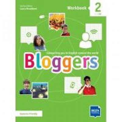 Coperta cărții Bloggers 2 A1-A2 Workbook + Delta Augmented + Online Extras