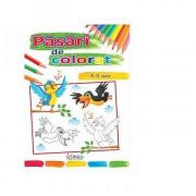 Coperta cărții Pasari de colorat
