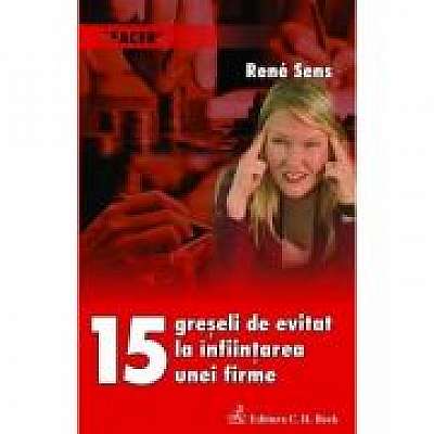 Coperta cărții 15 greseli de evitat la infiintarea unei firme
