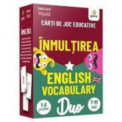 Duo Card. Inmultirea. English vocabulary. Carti de joc educative