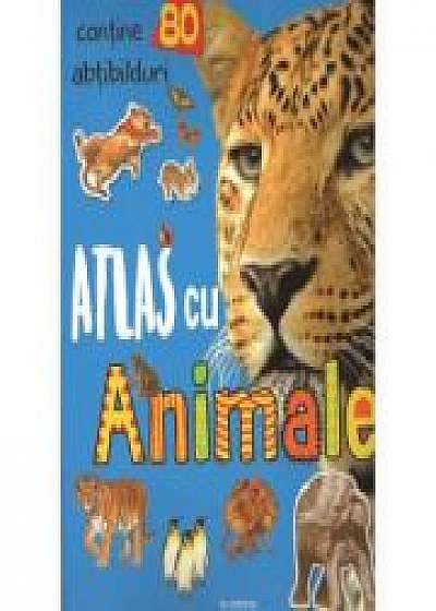 Atlas cu Animale (contine 80 de abtibilduri)