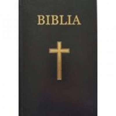 Biblia medie, 063, coperta vinil tare, neagra, cu cruce