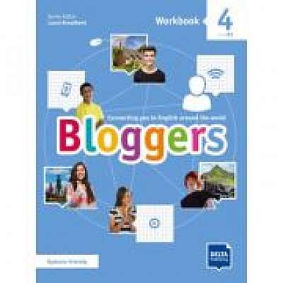 Coperta cărții Bloggers 4 A1-A2 Workbook + Delta Augmented + Online Extras