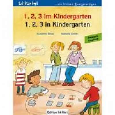 1, 2, 3 im Kindergarten Kinderbuch Deutsch-Englisch, Isabelle Dinter