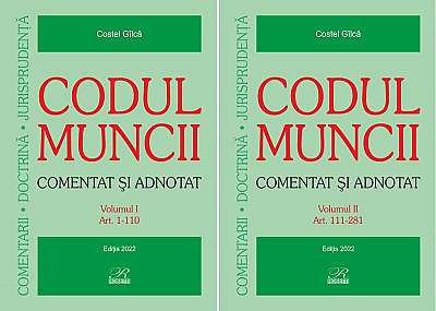 Codul muncii. Comentat și adnotat (2 vol.) - Hardcover - Costel Gîlcă - Rosetti Internaţional