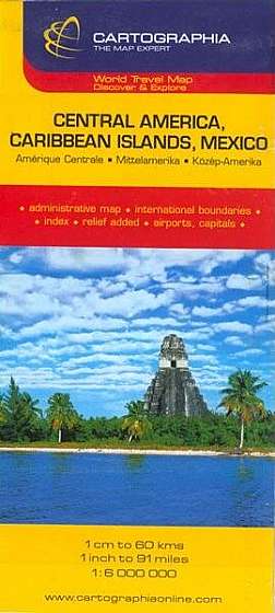Coperta cărții Hartă rutieră America Centrală - Paperback - *** - Cartographia Studium