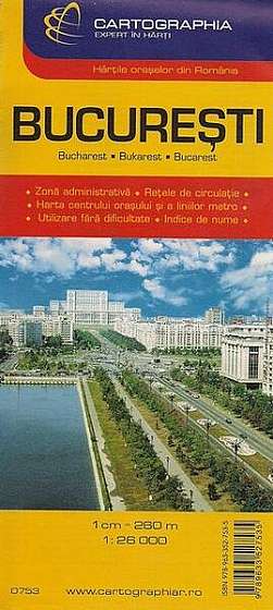 Coperta cărții Hartă rutieră București - Paperback - *** - Cartographia Studium