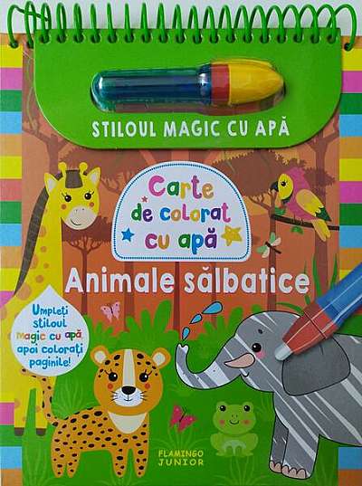 Animale sălbatice - Stiloul magic cu apă - Hardcover - Flamingo