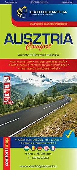 Hartă rutieră Austria Comfort - Paperback - *** - Cartographia Studium