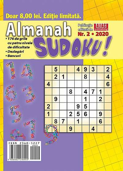 Almanah Sudoku Nr. 2/ 2022 - Paperback brosat - Alias Publishing