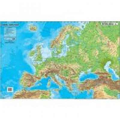 Coperta cărții Harta Europa 70x100 cm, fizico-geografica/politica