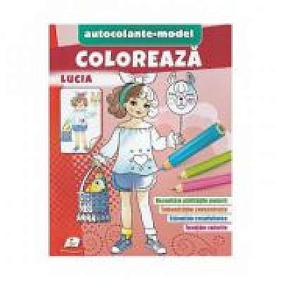 Coperta cărții Coloreaza Lucia. Autocolante model