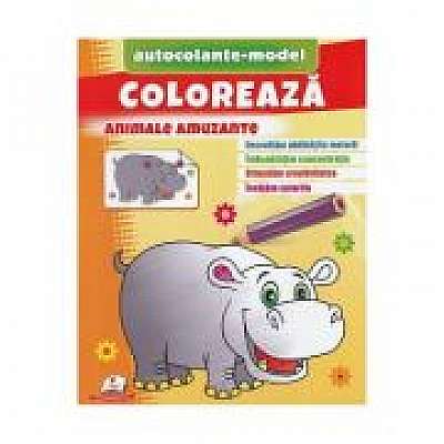 Coloreaza animale amuzante. Autocolante model